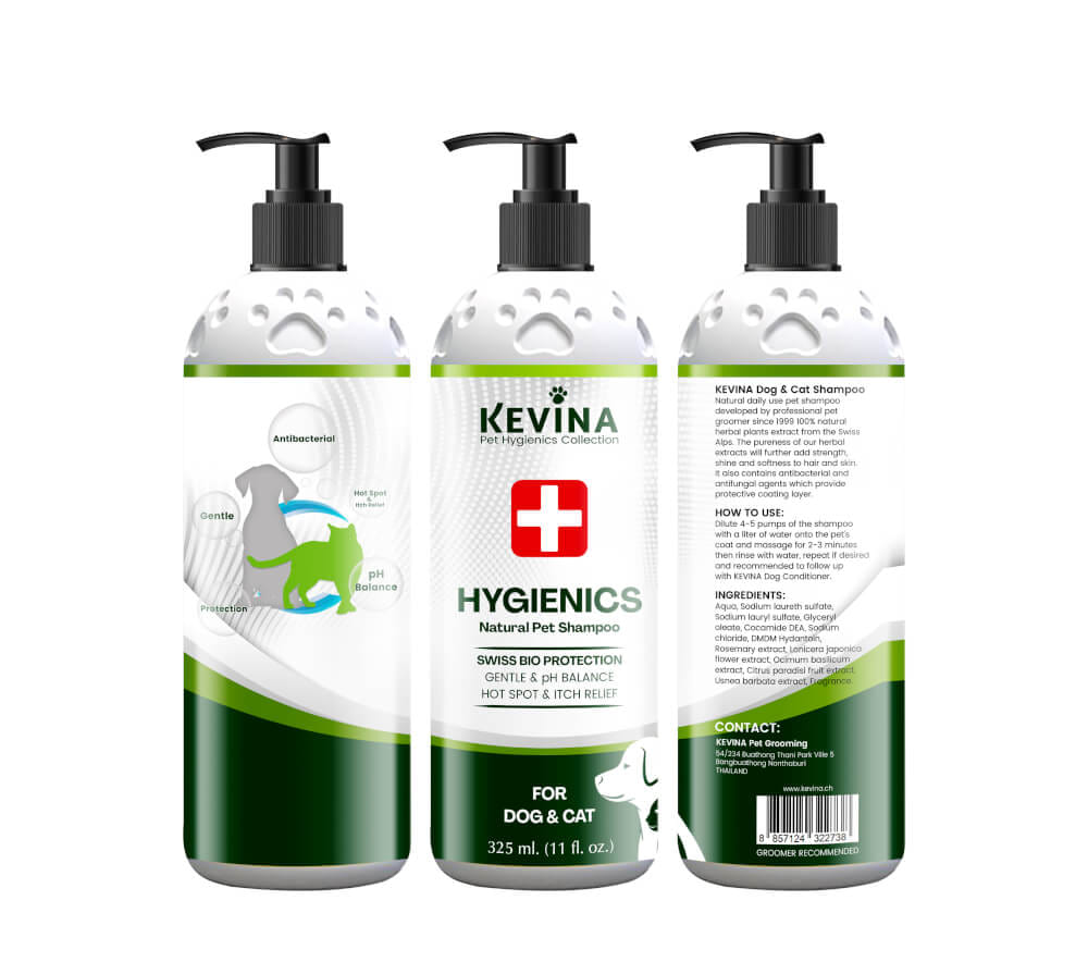 แชมพูสุนัขและแมว KEVINA สูตรฆ่าเชื้อ HYGIENICS ขนาด 325 ML._1